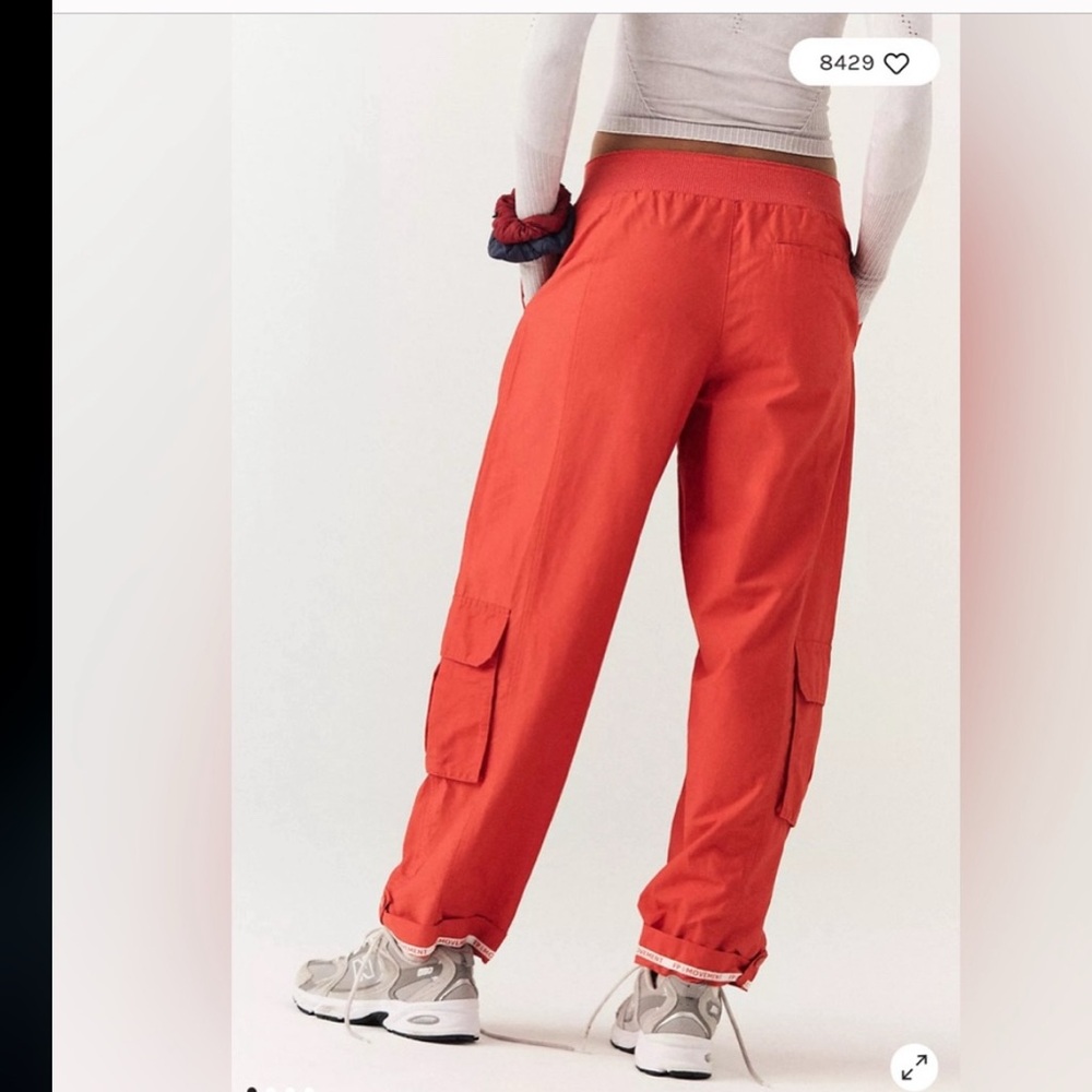 FREE PEOPLE MEDUIM MESMERIZE ME SOLID PANTS SNAP BUTTON CLOSURE RELAXED FIT NWOT - Picture 3 of 4